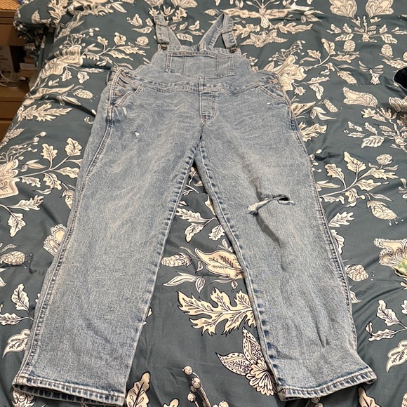 Old Navy Light Blue Denim Overalls - Picture 1 of 3